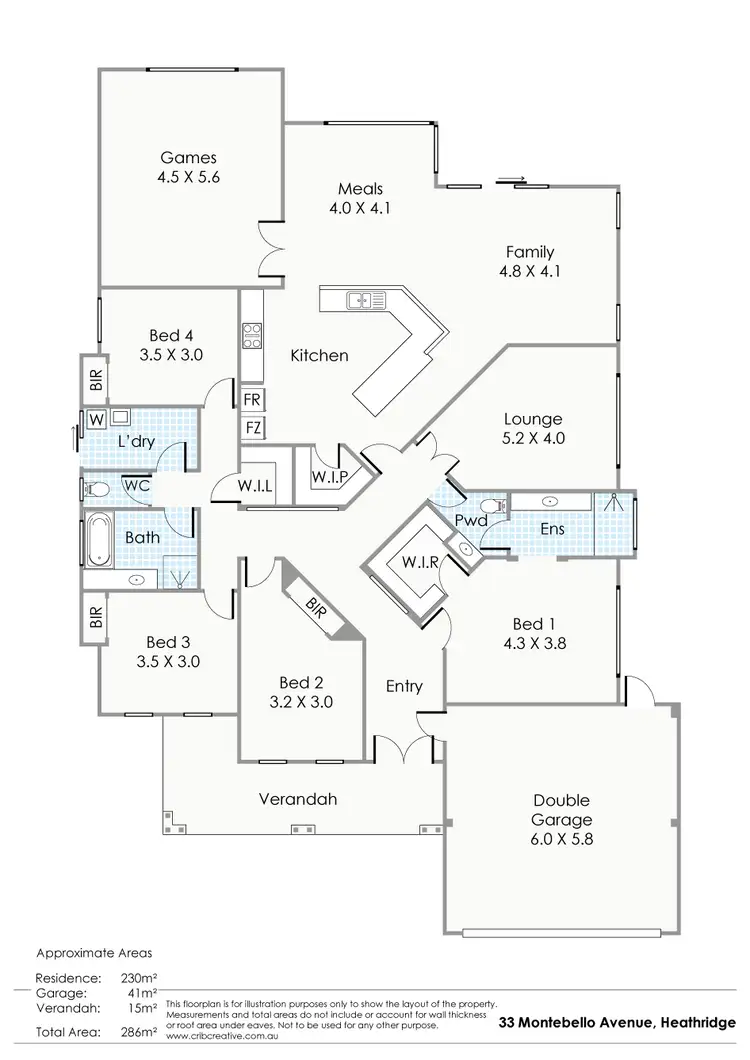Floorplan of Homely house listing, 33 Montebello Avenue, Heathridge WA 6027