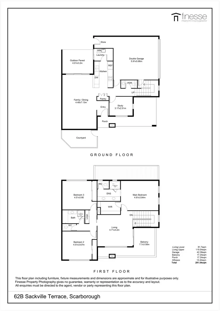 Floorplan of Homely house listing, 62B Sackville Terrace, Scarborough WA 6019