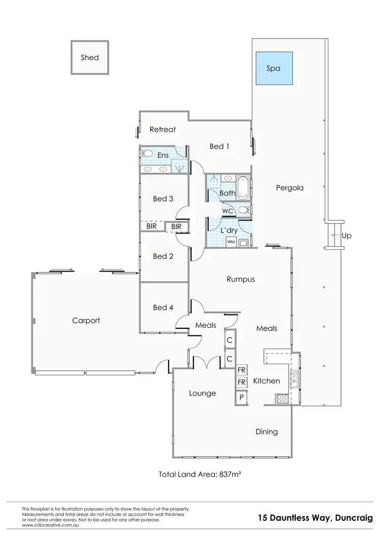 Floorplan of Homely house listing, 15 Dauntless Way, Duncraig WA 6023