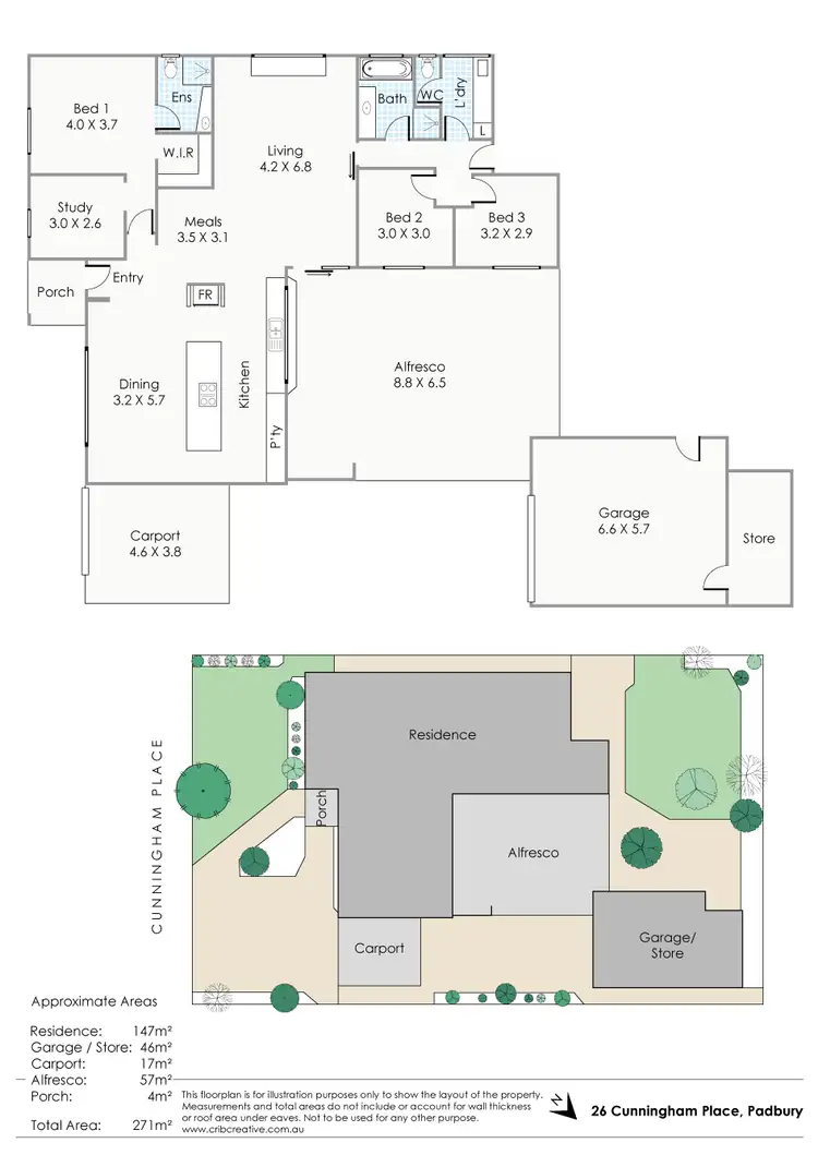 Floorplan of Homely house listing, 26 Cunningham Place, Padbury WA 6025