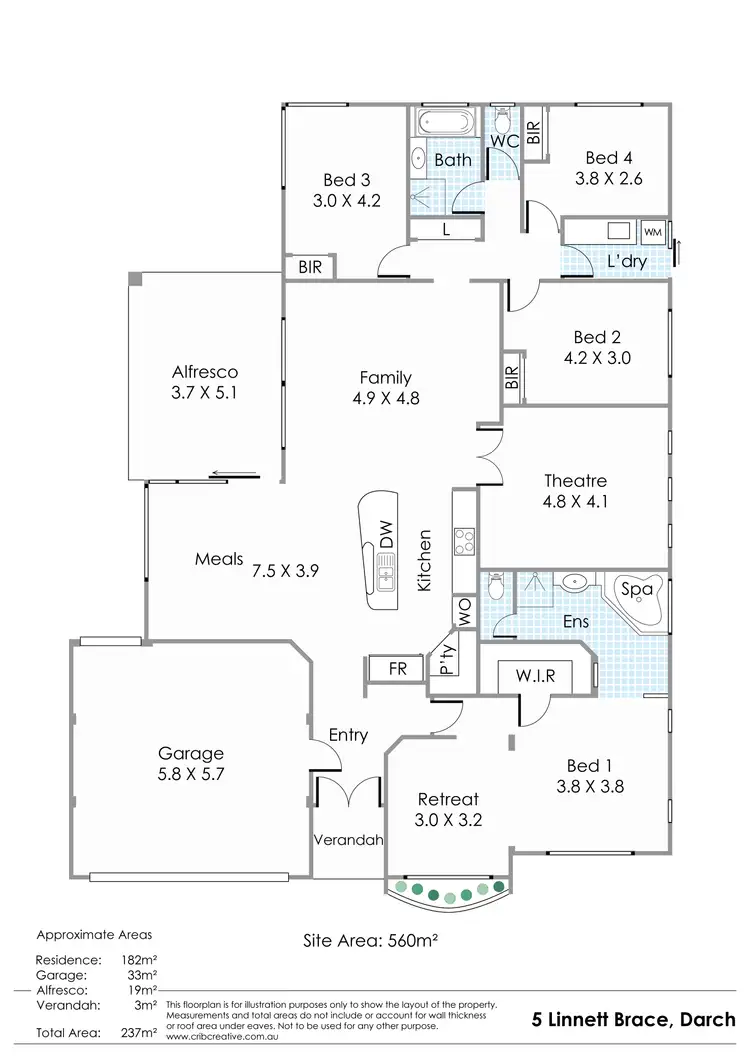 Floorplan of Homely house listing, 5 Linnett Brace, Darch WA 6065