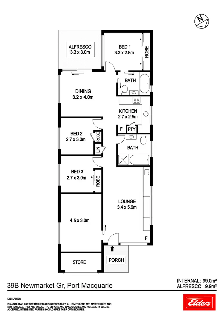 Floorplan of Homely house listing, 39B Newmarket Grove, Port Macquarie NSW 2444