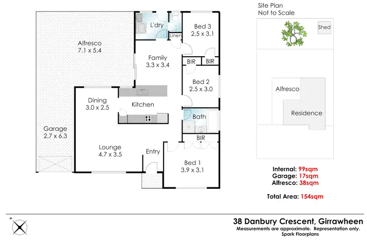Floorplan of Homely house listing, 38 Danbury Crescent, Girrawheen WA 6064