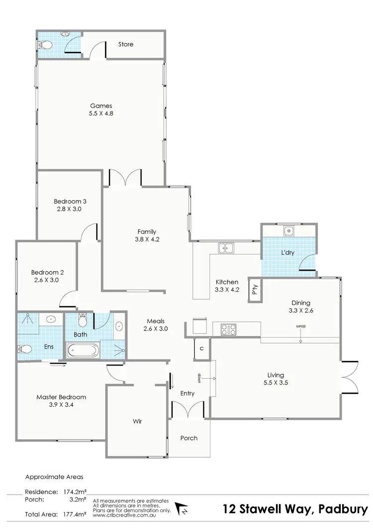 Floorplan of Homely house listing, 12 Stawell Way, Padbury WA 6025