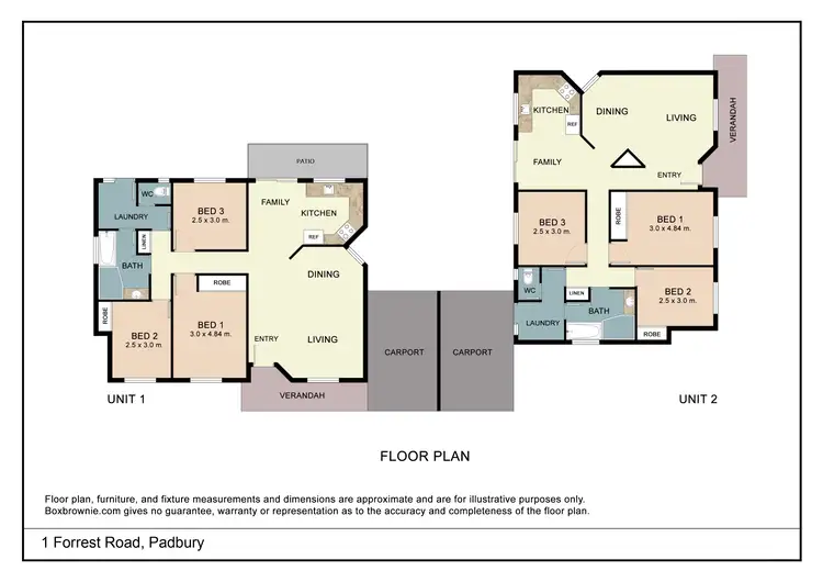 Floorplan of Homely house listing, 1 Forrest Road, Padbury WA 6025