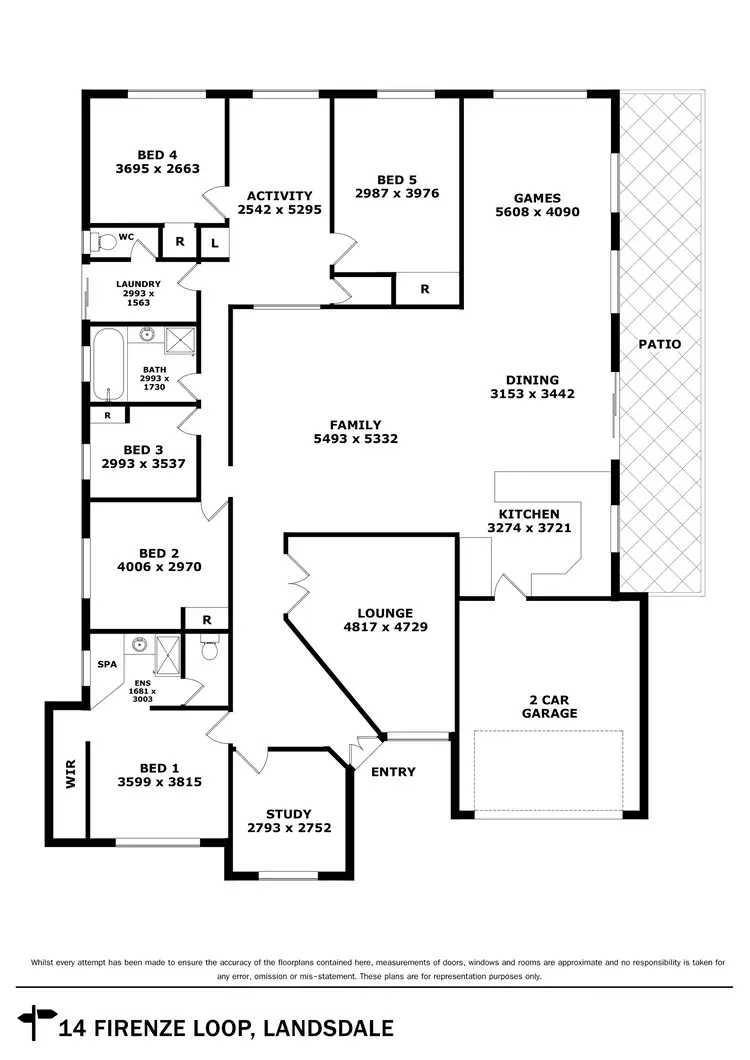 Floorplan of Homely house listing, 14 Firenze Loop, Landsdale WA 6065