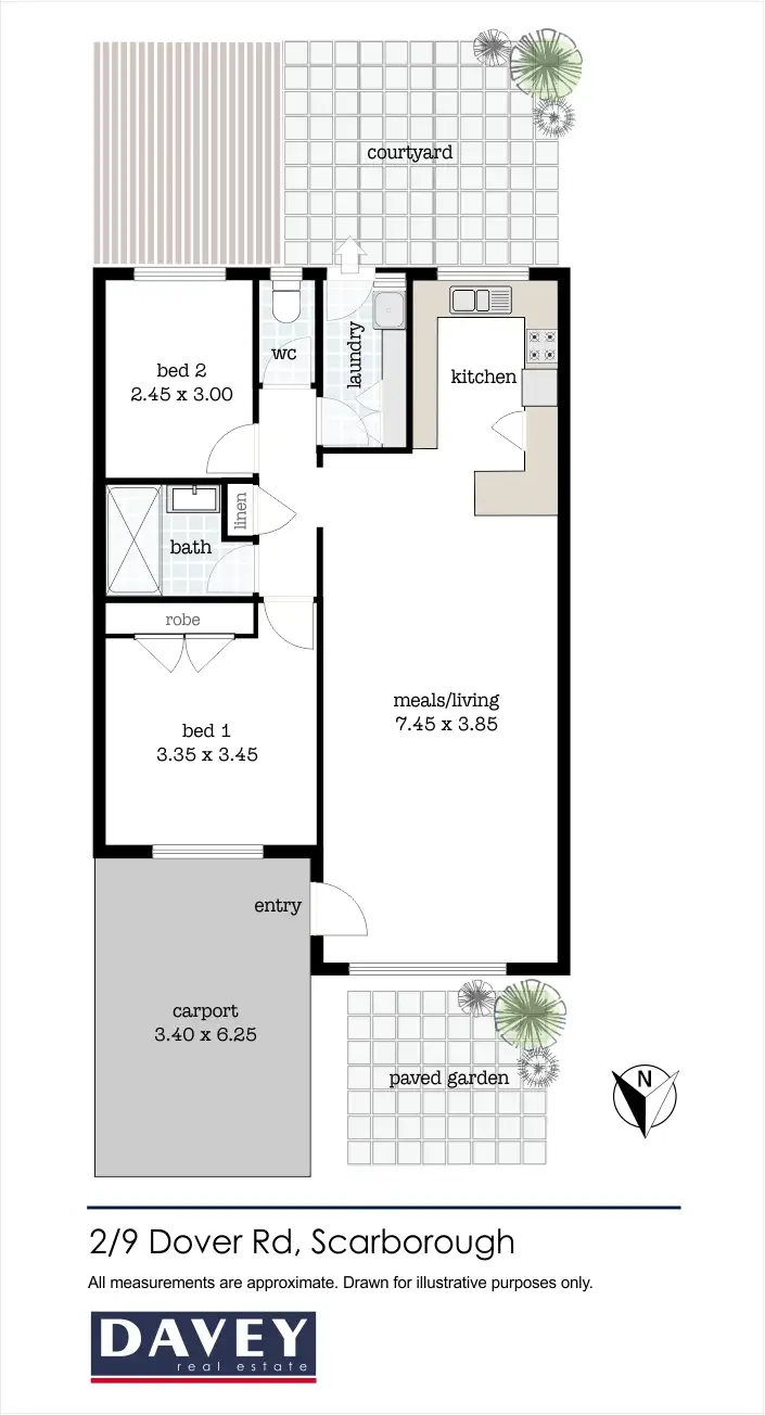 Floorplan of Homely villa listing, 2/9 Dover Road, Scarborough WA 6019
