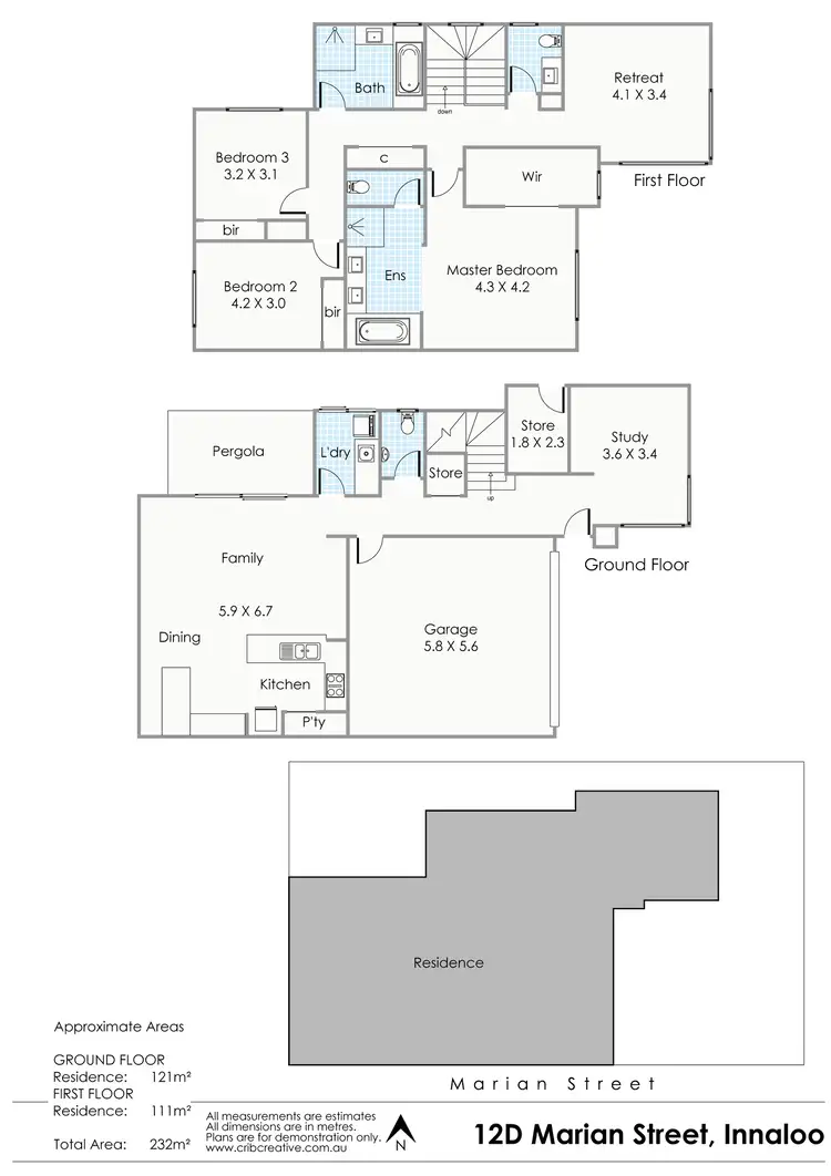 Floorplan of Homely house listing, 12D Marian Street, Innaloo WA 6018
