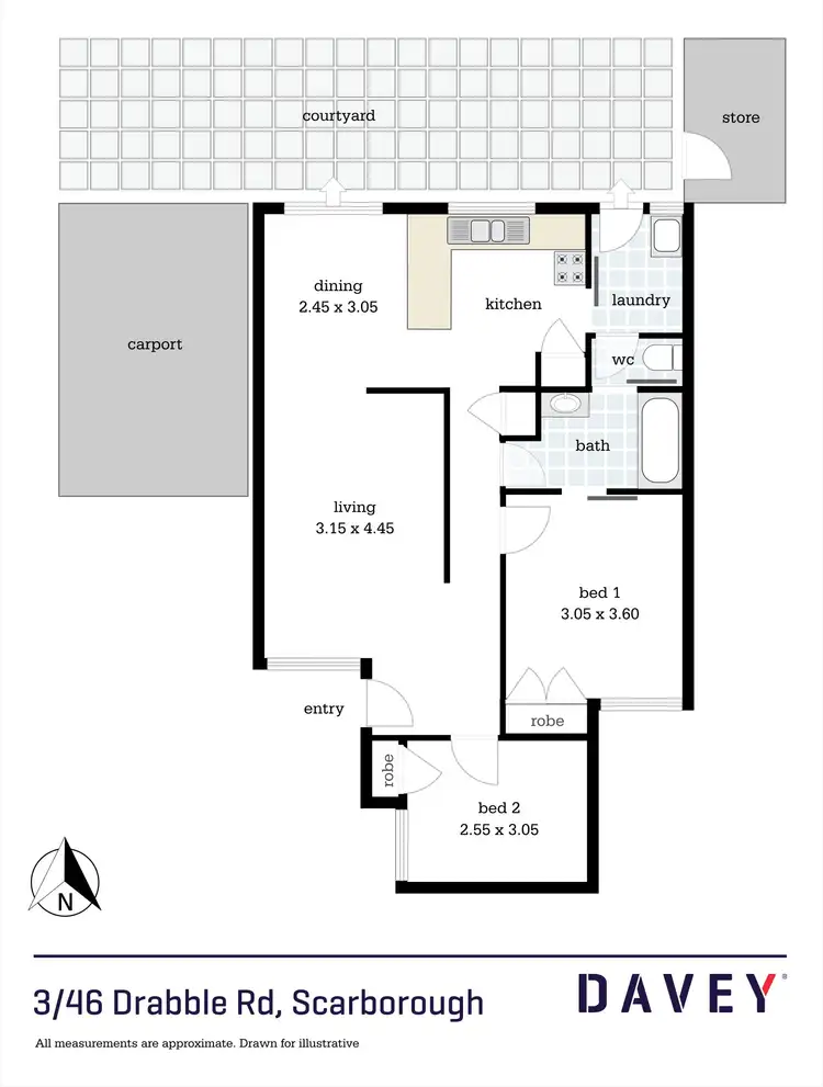 Floorplan of Homely villa listing, 3/46 Drabble Road, Scarborough WA 6019