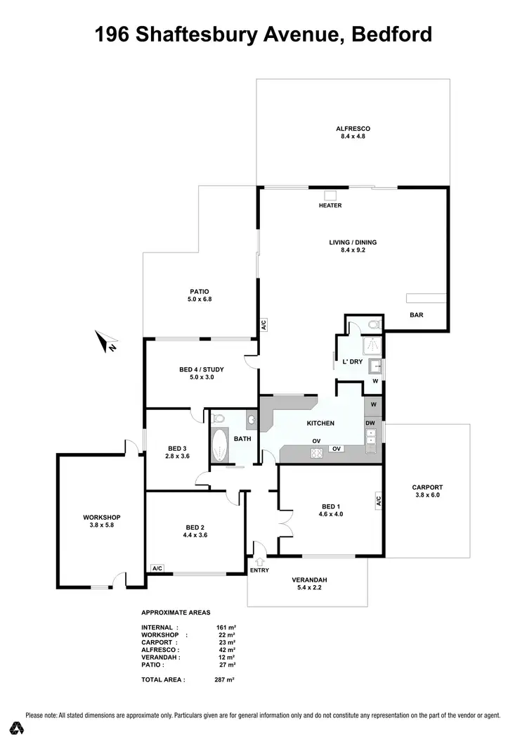 Floorplan of Homely house listing, 196 Shaftesbury Avenue, Bedford WA 6052