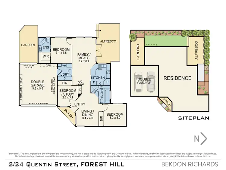 Floorplan of Homely villa listing, 2/24 Quentin Street, Forest Hill VIC 3131