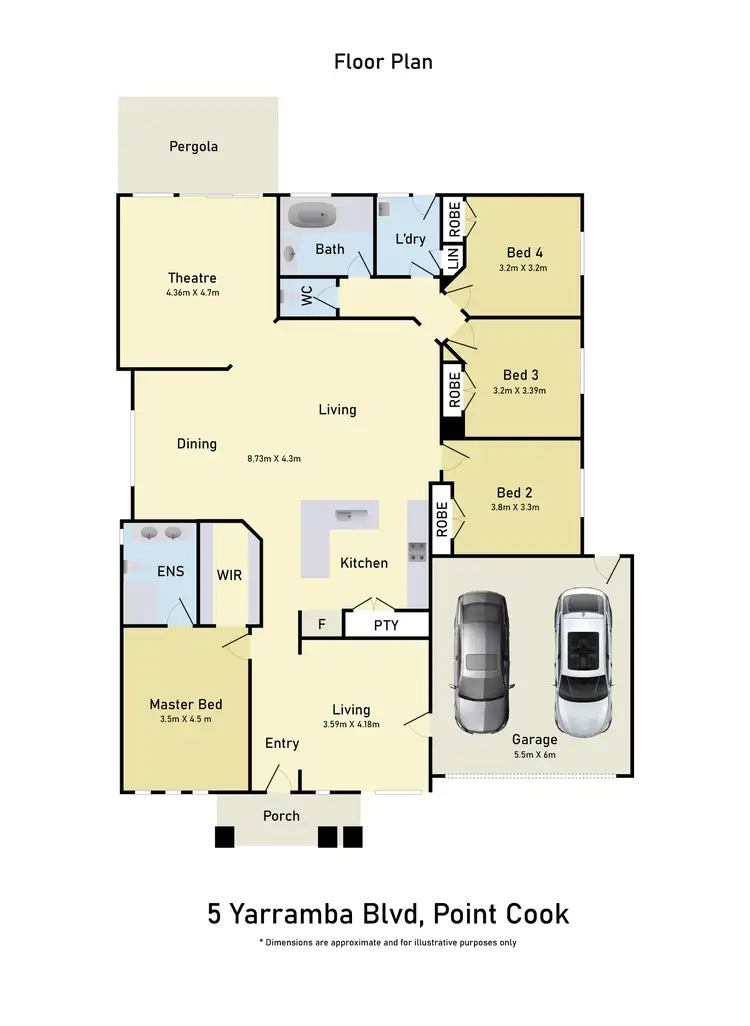Floorplan of Homely house listing, 5 Yaramba Boulevard, Point Cook VIC 3030