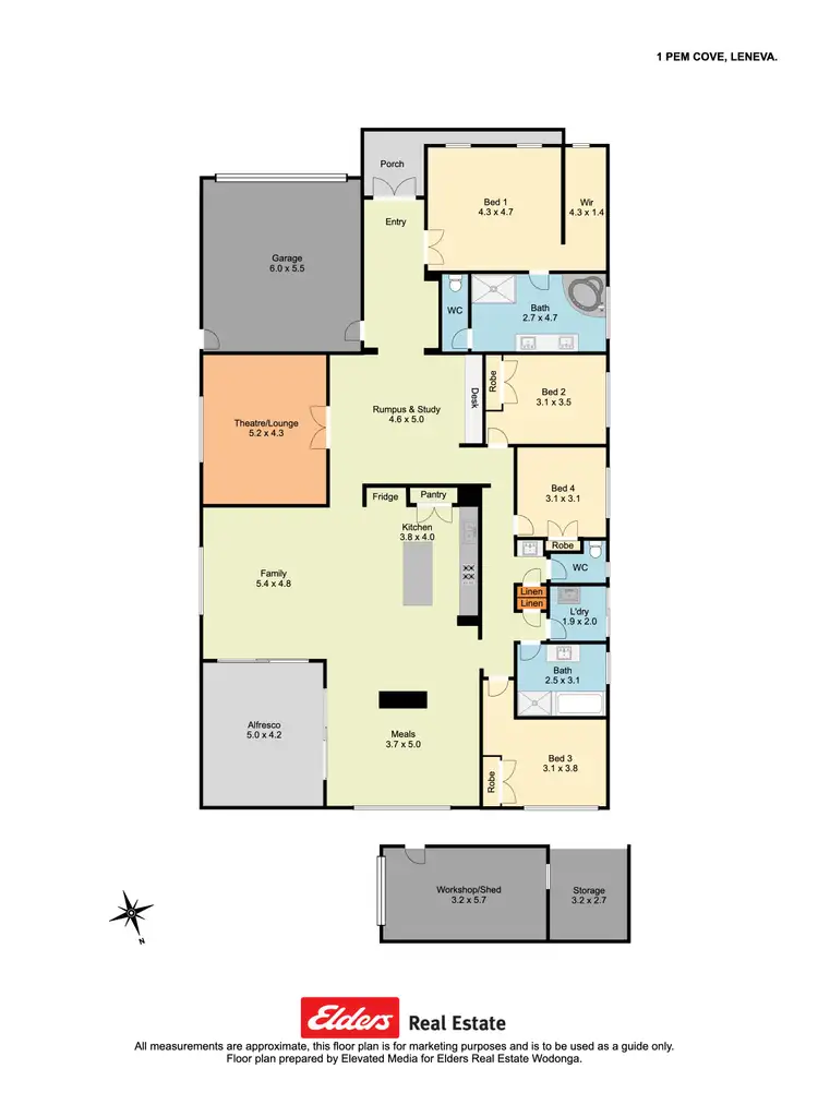 Floorplan of Homely house listing, 1 Pem Cove, Wodonga VIC 3690