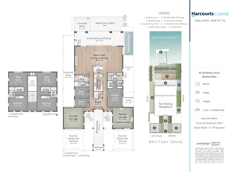 Floorplan of Homely house listing, 55 Brittany Drive, Oxenford QLD 4210