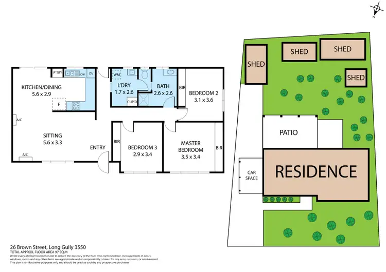 Floorplan of Homely house listing, 26 Brown Street, Long Gully VIC 3550