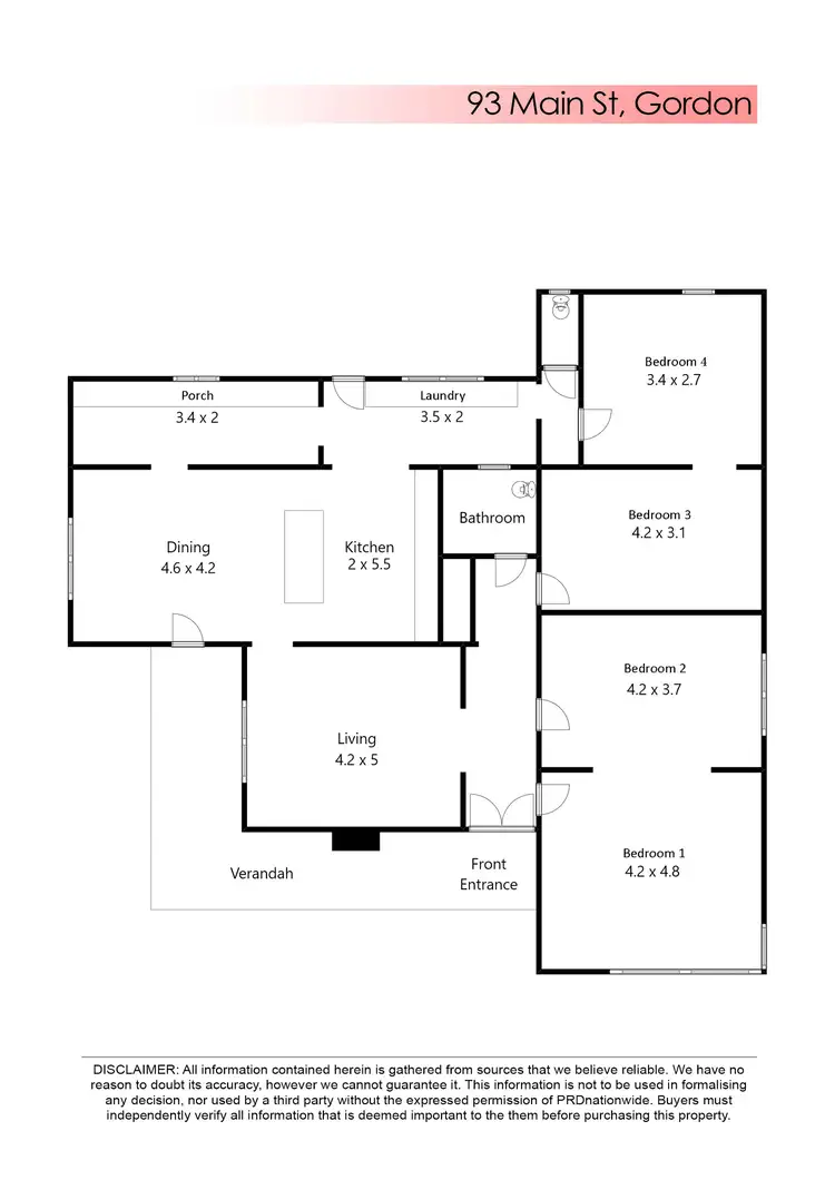 Floorplan of Homely house listing, 93 Main Street, Gordon VIC 3345