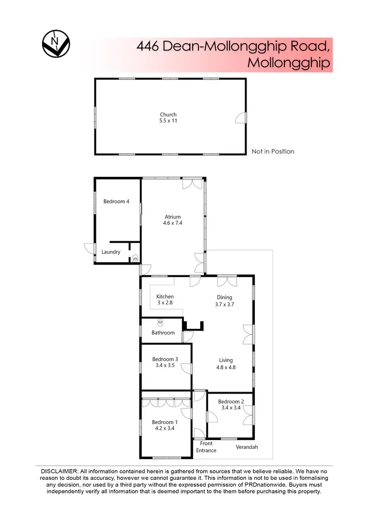 Floorplan of Homely house listing, 446 Dean-Mollongghip Road, Mollongghip VIC 3352
