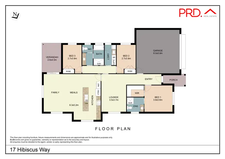Floorplan of Homely house listing, 17 Hibiscus Way, Tamworth NSW 2340