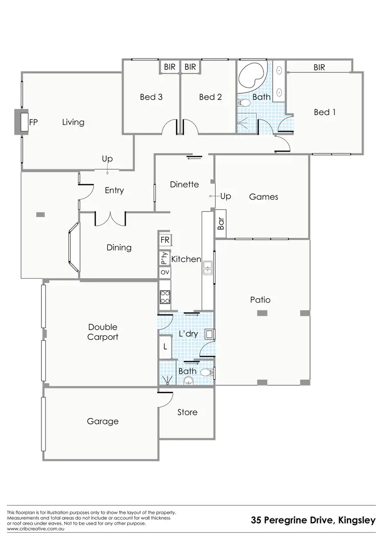 Floorplan of Homely house listing, 35 Peregrine Drive, Kingsley WA 6026