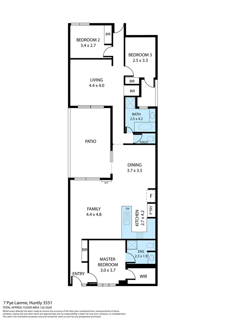 Floorplan of Homely house listing, 7 Pye Lane, Huntly VIC 3551