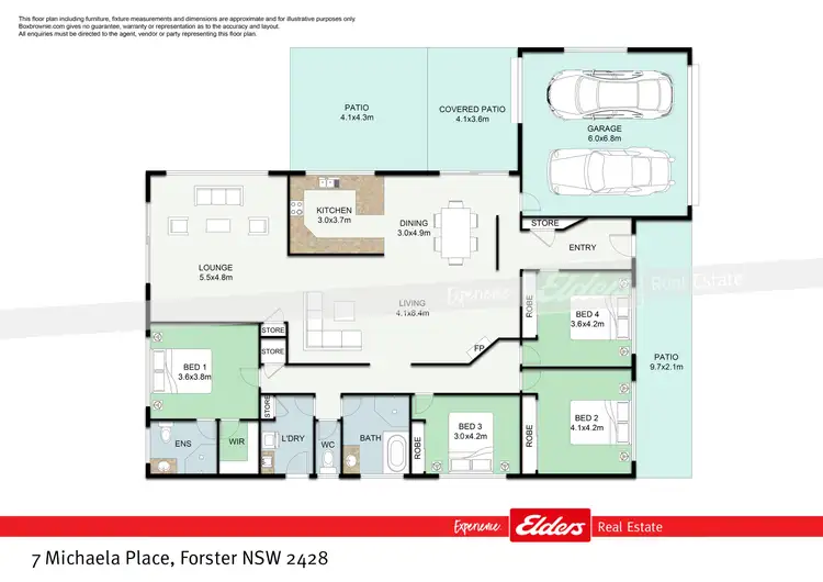 Floorplan of Homely house listing, 7 Michaela Place, Forster NSW 2428