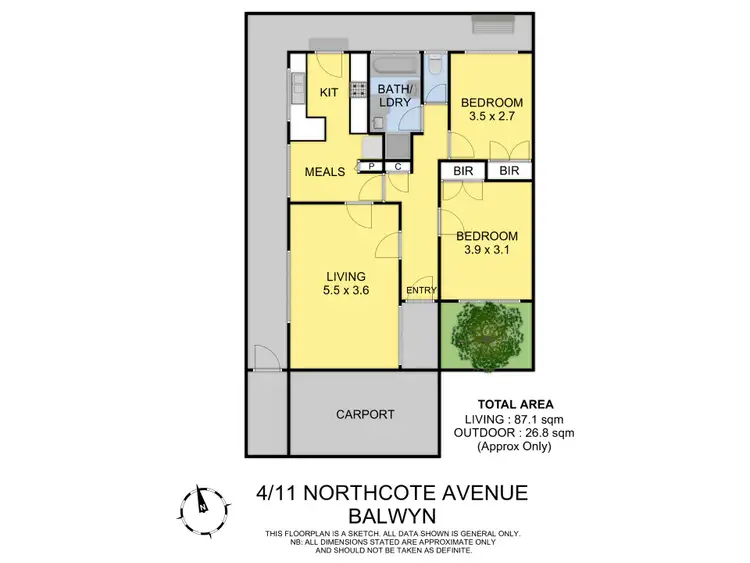 Floorplan of Homely unit listing, 4/11 Northcote Avenue, Balwyn VIC 3103