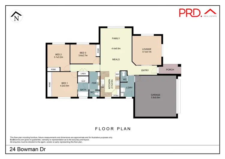 Floorplan of Homely house listing, 24 Bowman Drive, Tamworth NSW 2340