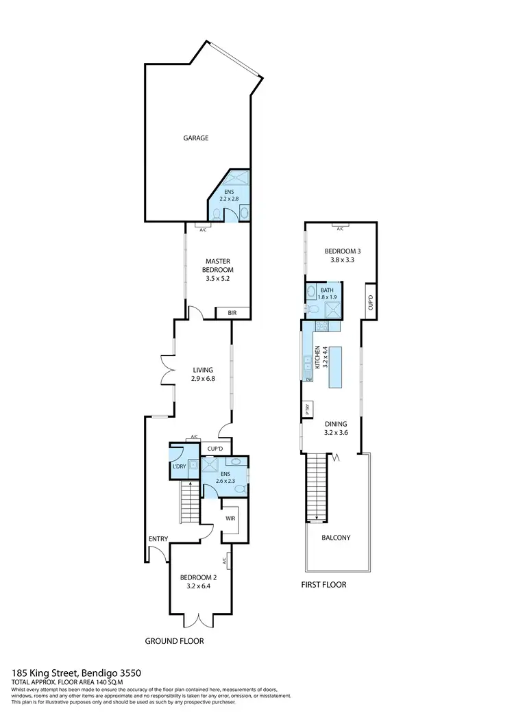 Floorplan of Homely house listing, 1/185 King Street, Bendigo VIC 3550