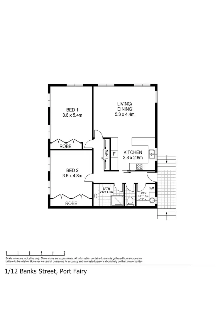 Floorplan of Homely house listing, 1/12 Bank Street, Port Fairy VIC 3284