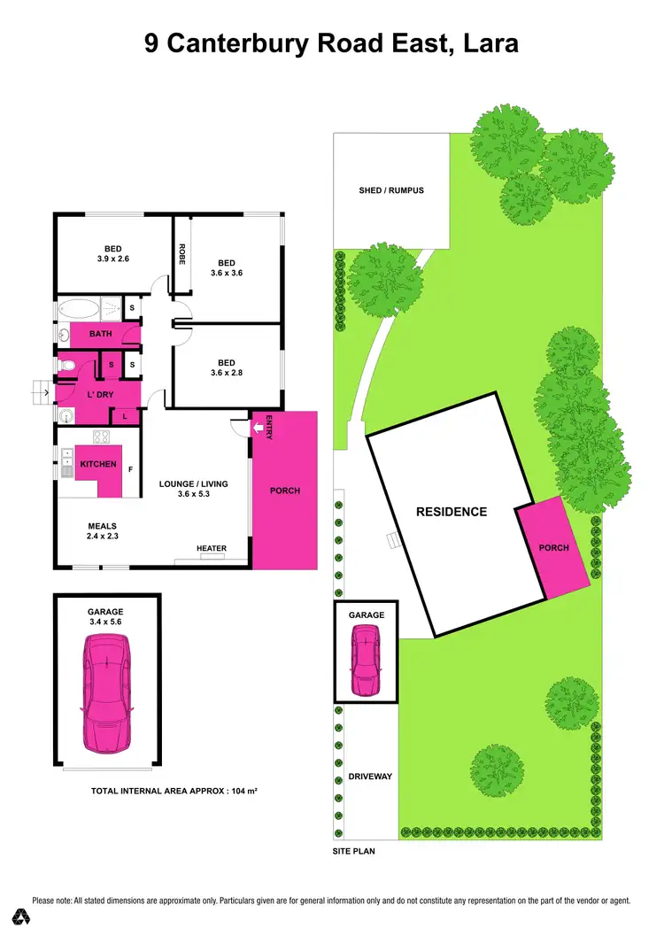 Floorplan of Homely house listing, 9 Canterbury Road East, Lara VIC 3212