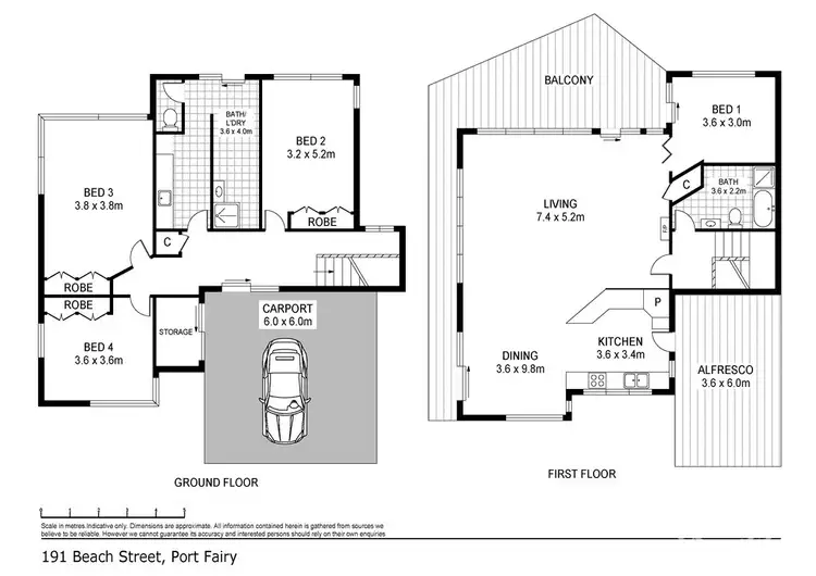 Floorplan of Homely house listing, 191 Beach Street, Port Fairy VIC 3284