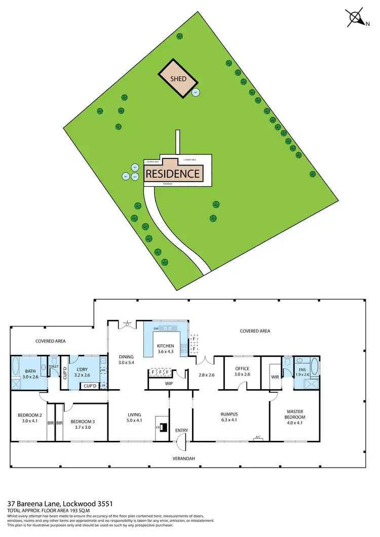 Floorplan of Homely house listing, 37 Bareena Lane, Lockwood VIC 3551