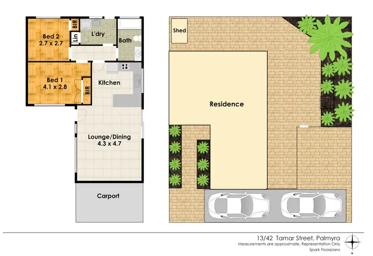Floorplan of Homely villa listing, 13/42 Tamar Street, Palmyra WA 6157