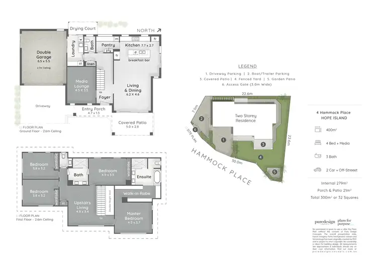 Floorplan of Homely house listing, 4 Hammock Place, Hope Island QLD 4212
