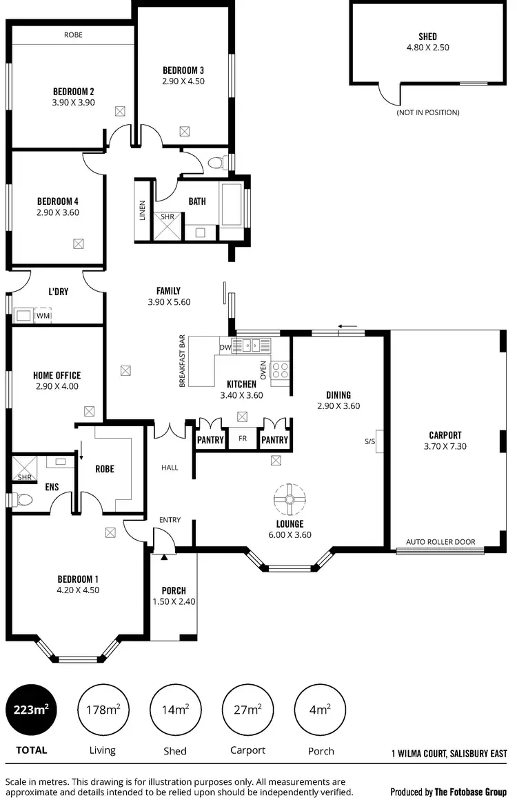 Floorplan of Homely house listing, 1 Wilma Court, Salisbury East SA 5109