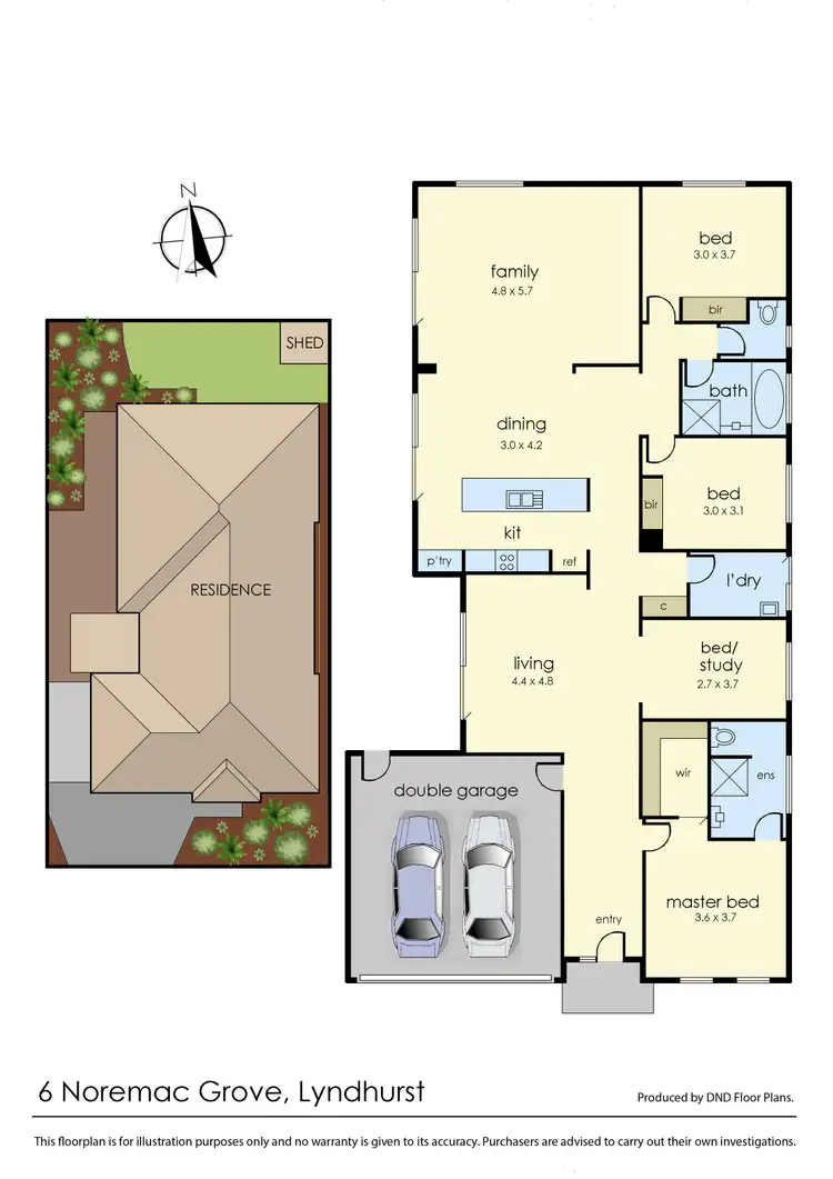 Floorplan of Homely house listing, 6 Noremac Grove, Lyndhurst VIC 3975