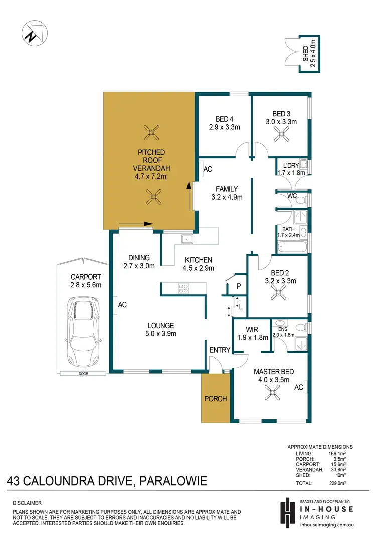 Floorplan of Homely house listing, 43 Caloundra Drive, Paralowie SA 5108