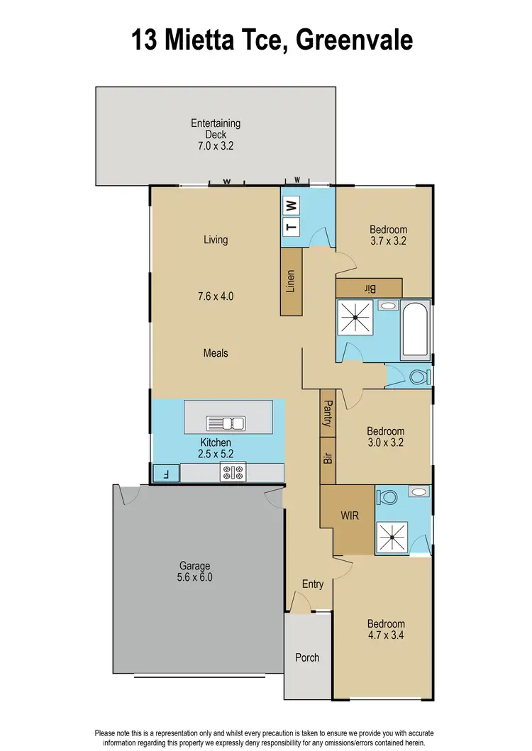 Floorplan of Homely house listing, 13 Mietta Terrace, Greenvale VIC 3059