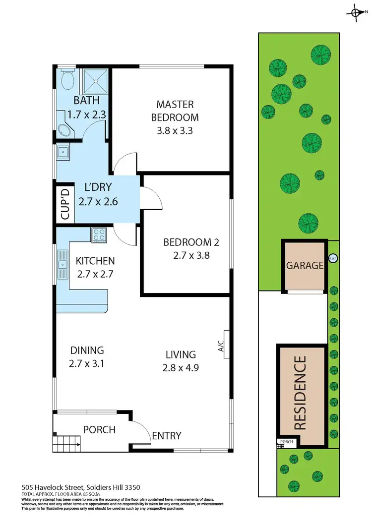 Floorplan of Homely house listing, 505 Havelock Street, Soldiers Hill VIC 3350