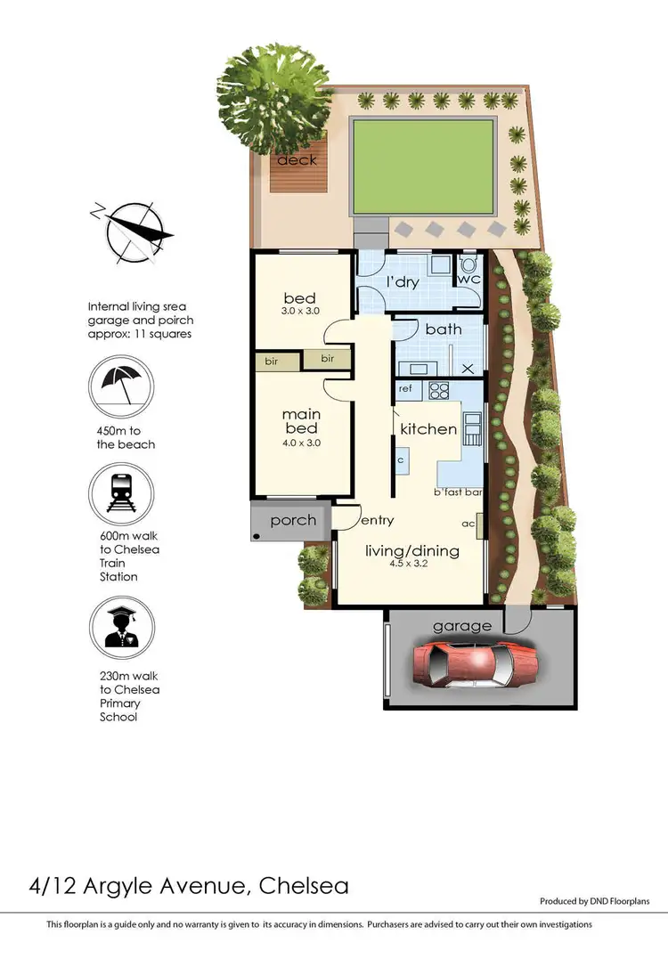 Floorplan of Homely unit listing, 4/12 Argyle Avenue, Chelsea VIC 3196