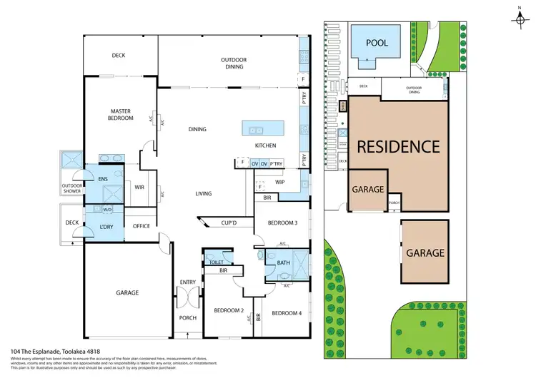 Floorplan of Homely house listing, 104 The Esplanade, Toolakea QLD 4818