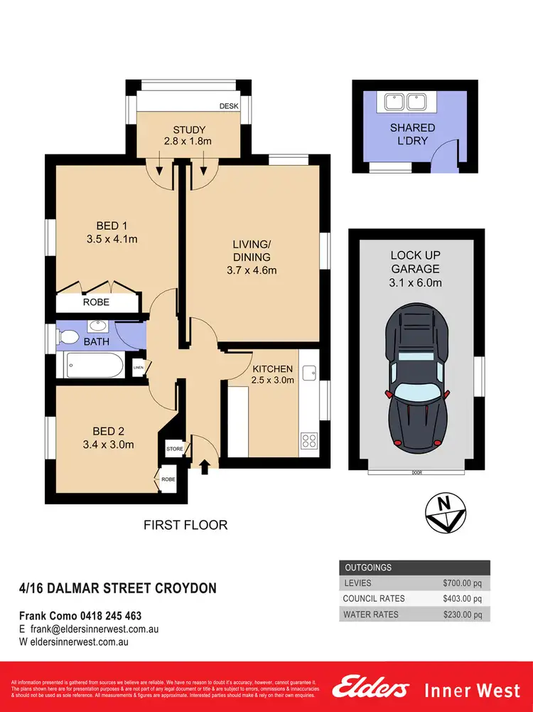 Floorplan of Homely unit listing, 4/16 Dalmar Street, Croydon NSW 2132