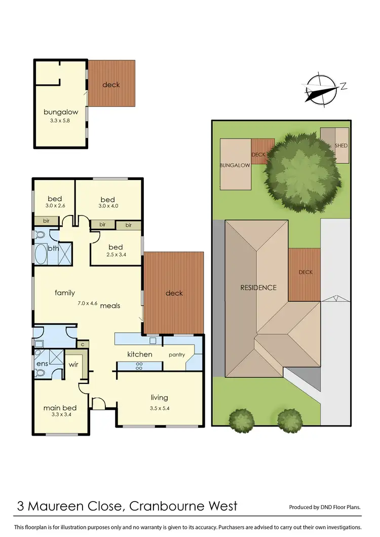 Floorplan of Homely house listing, 3 Maureen Close, Cranbourne West VIC 3977