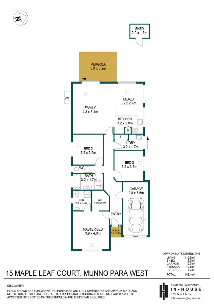 Floorplan of Homely house listing, 15 Maple Leaf Court, Munno Para West SA 5115