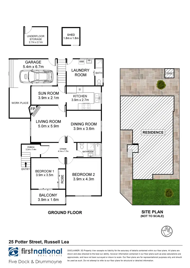 Floorplan of Homely house listing, 25 Potter Street, Russell Lea NSW 2046