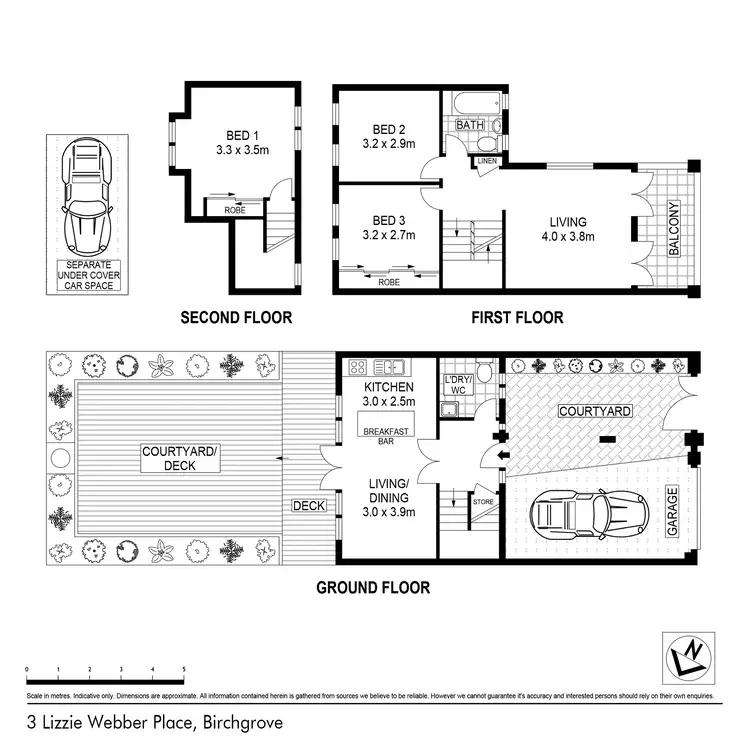 Floorplan of Homely townhouse listing, 3 Lizzie Webber Place, Birchgrove NSW 2041