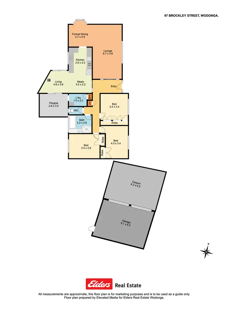 Floorplan of Homely house listing, 97 Brockley Street, Wodonga VIC 3690