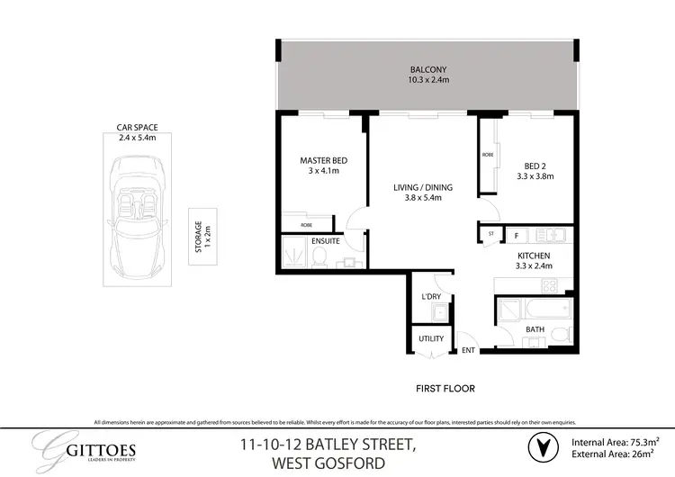 Floorplan of Homely unit listing, 11/10-12 Batley Street, West Gosford NSW 2250