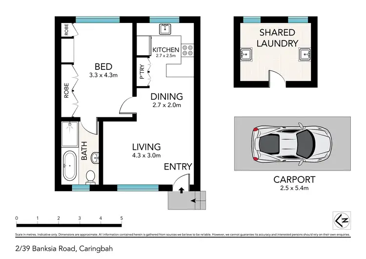 Floorplan of Homely unit listing, 2/39 Banksia Road, Caringbah NSW 2229