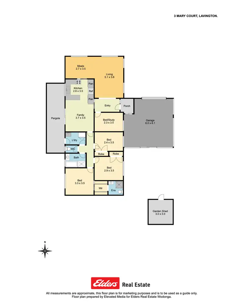 Floorplan of Homely house listing, 3 Mary Court, Lavington NSW 2641